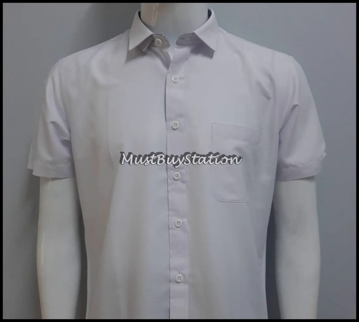 Mbs John Louis Men White Shirt Slim Fit Plus Size S 3xl Xxxl Kemeja Putih Lelaki Lengan Pendek Lazada