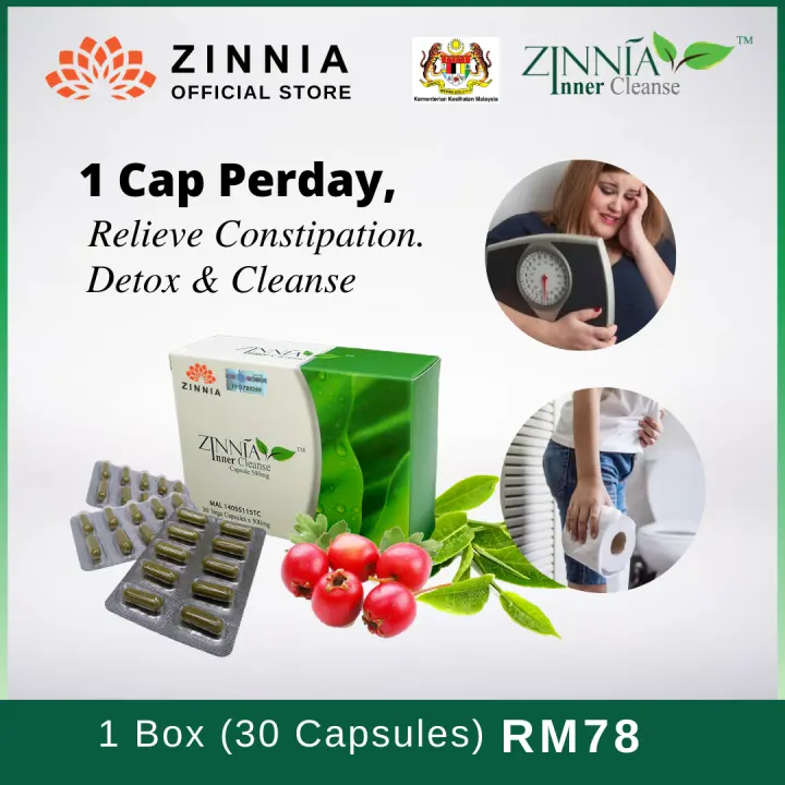 Zinnia Zinnia Inner Cleanse 500mg 30 Capsules Lazada
