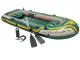 SEAHAWK 4 INTEX 68351  4-Person Inflatable Raft Rafting Boat Set With French Oars and High Output Hand Pump. 