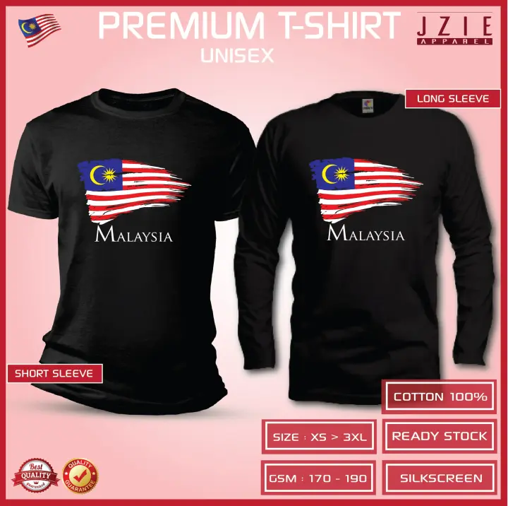 T Shirt Cotton Malaysia Merdeka Baju Lengan Pendek Dan Panjang Shirt Lelaki Dan Shirt Perempuan Lazada