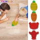1Set pop it fidget toy crab carrot pineapple lobster fidget toys full set box all fidgets Bubble Fidget Sensory Push Toy tiktok Stress Reliever Relief Toys Special Needs Silent Classroom. 