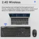 HP CS500 Wireless Keyboard and Mouse Combo Wireless S-shaped Keycap Keyboard Plug and Play Ergonomic 2.4G Wireless Mouse for Office Home Computer PC Laptop. 