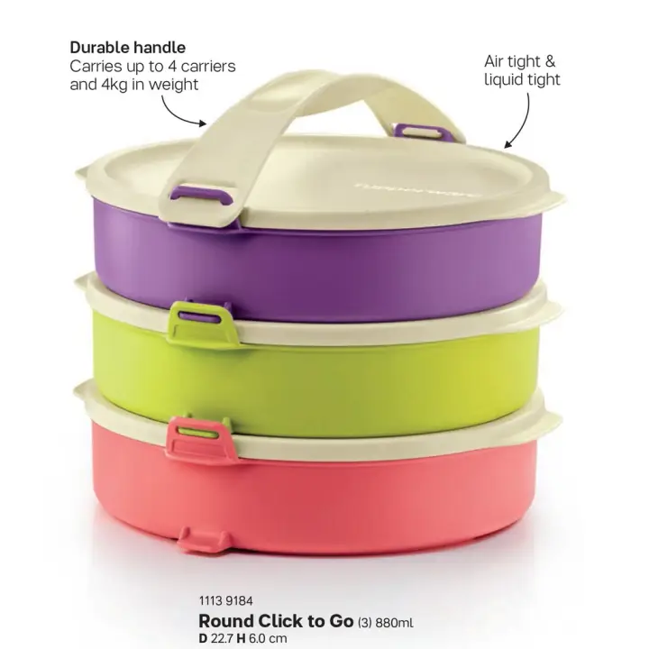 Tupperware Round Keeper Click to Go