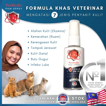 Beli ubat spray bulu gugur kucing Pada Harga Terendah  Lazada.com.my