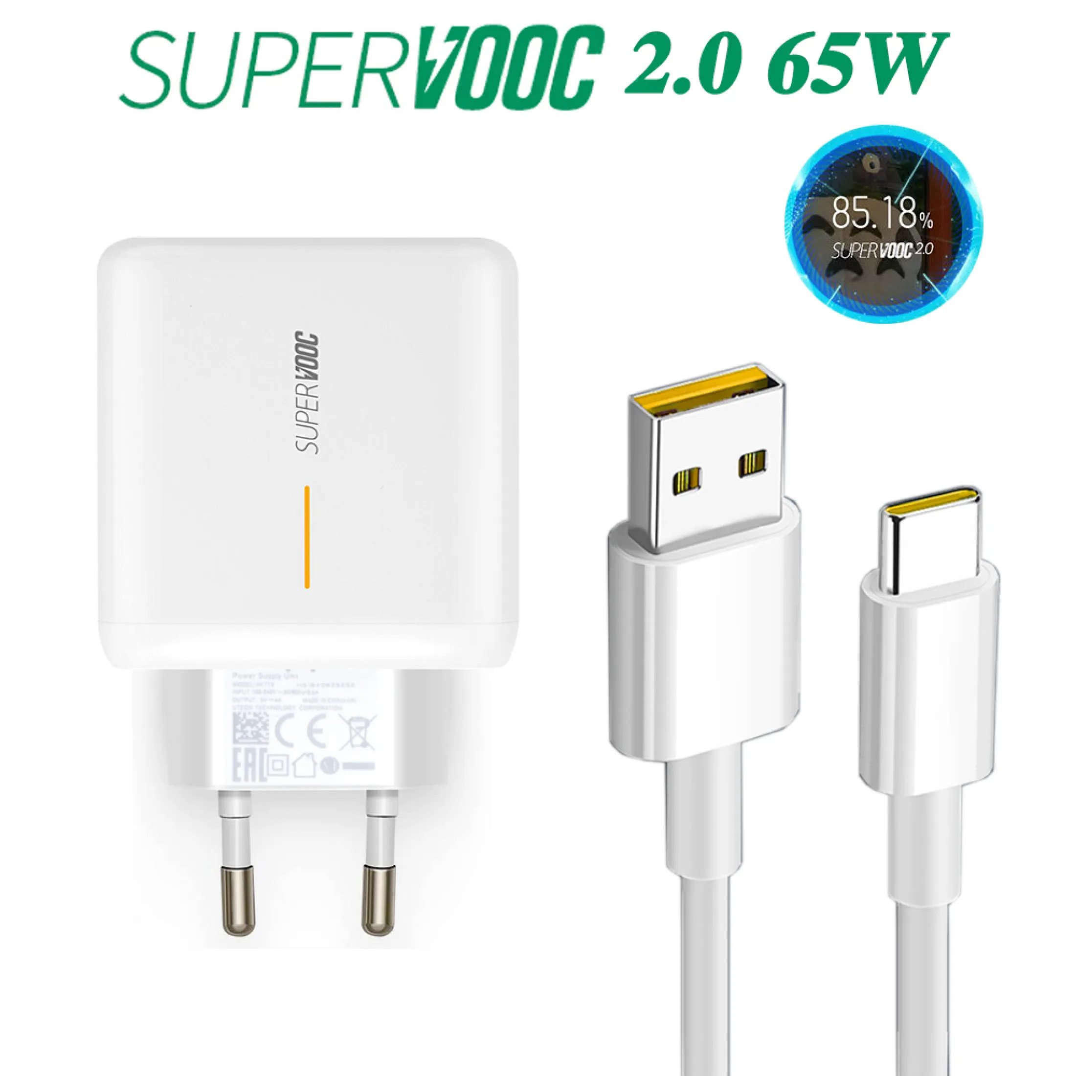 OPPO GAN Supervooc 65w Chargeur Ultra Rapide – Téléphones.MA