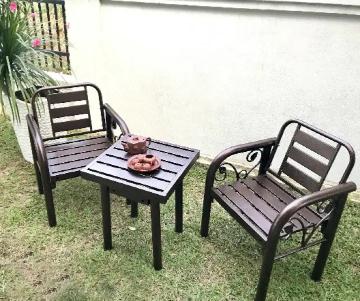 Garden Chair Set 1+1+Table / Outdoor Chair / Kerusi Taman / Kerusi Besi /  Kerusi Panjang/ Kerusi 1+1+Meja