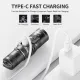 Smiling Shark SD7151 LED Mini Flashlight Super Bright Key Chain Torch Light 4Mode Type-c Rechargeable Lighting Waterproof Convenient Lightweight. 