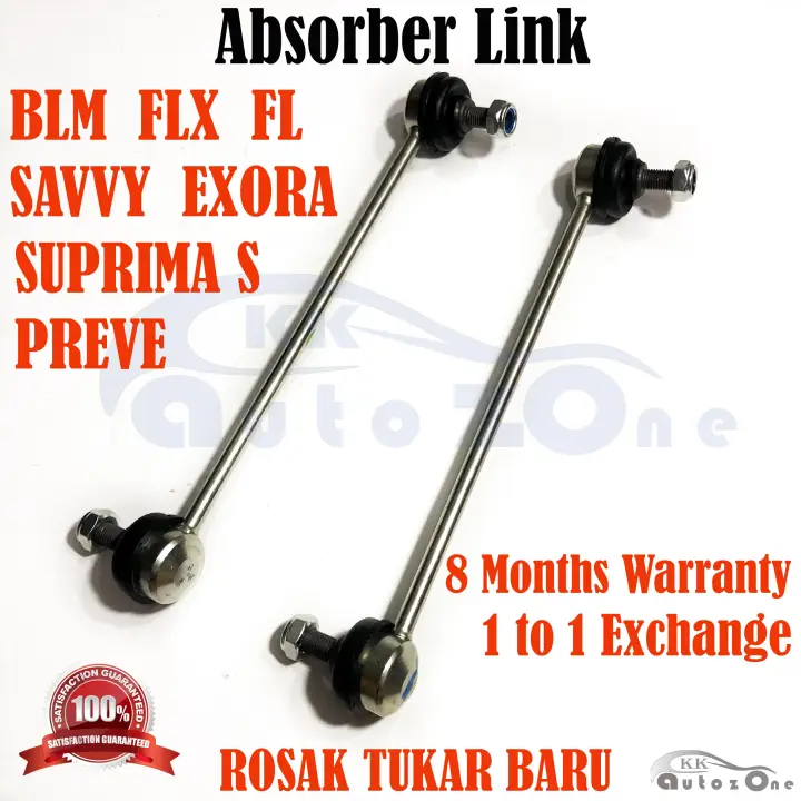 Front Absorber Link Stabilizer Link For Proton Saga Blm Fl Flx Exora Preve Suprima And Savvy 1 Pair 2 Pcs Lazada