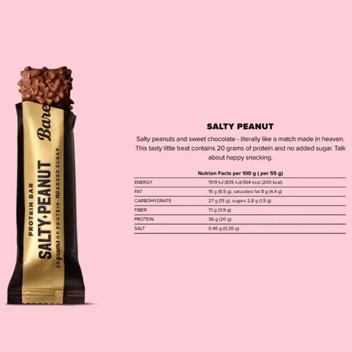 SWEDEN Barebells Protein Bars - Salty Peanut [1 bar] | Lazada