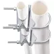 Double Antenna Mast Clamp V-Jaw Bracket U Bolts Pipe Mounting Hardware 2 Sets for Yagi WiFi Antenna, TV Antenna. 