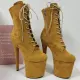 Denova's Women Suede Very High Heel Big Size Pole Dancing Ankle Show Boot. 