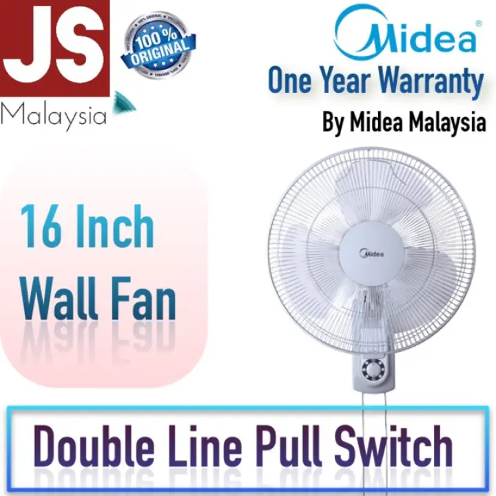 Midea Wall Fan 16inch 3 Speed Double Line Pull Switch Mf 16fw6h One Year Warranty Lazada Midea Wall Fan 16inch 3 Speed Double Line Pull Switch Mf 16fw6h One Year Warranty Lazada