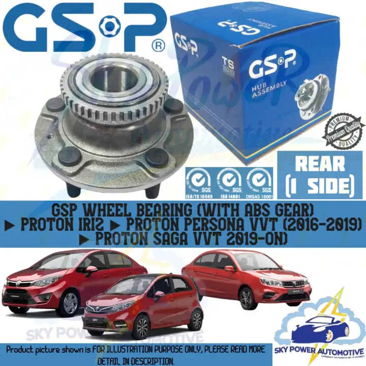 Proton Iriz Persona Vvt 2016 2019 Saga Vvt 2019 On With Hub Abs Gear Gsp Wheel Bearing Rear Lazada