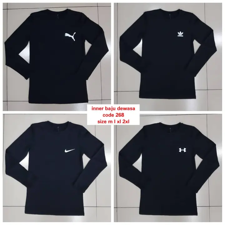 Men Inner Baju Inner Baju Fit Untuk Bersukan Inner Baju Lengan Panjang Lazada