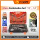 PRODIY 61PCS Combination Spanner socket wrench set ratchet wrench Repair Box Set Hardcase Tool Kit Hardware. 