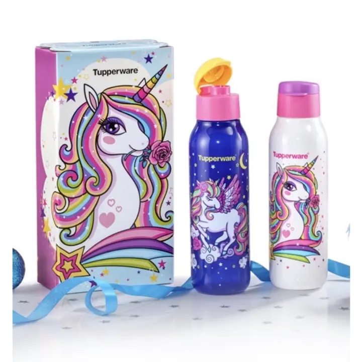 [READY STOCK] Tupperware Unicorn Collection (2 bottles & gift box)