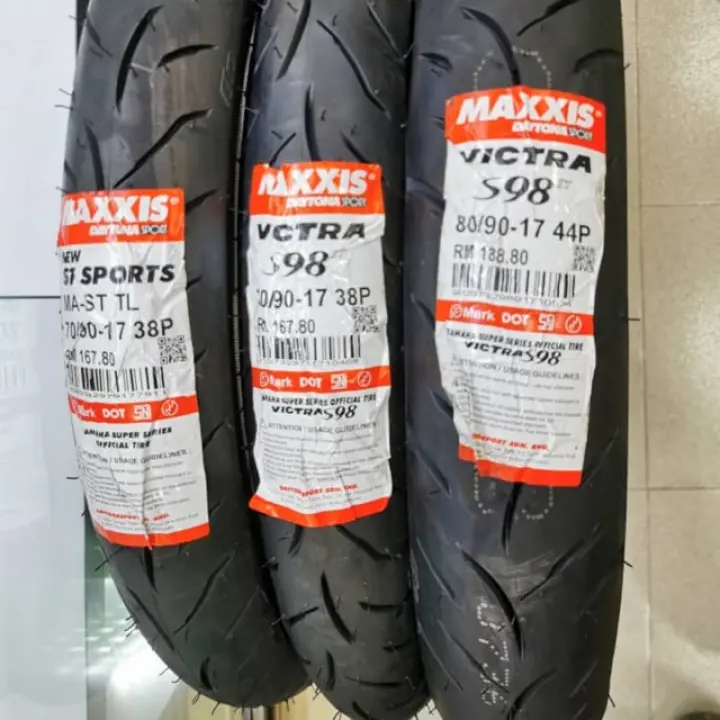 Maxxis Victra S98 F1 Tubeless Tyre Tayar 17 14 60 80 60 90 70 80 70 90 80 90 90 80 110 80 14 120 70 14 140 70 14 Lazada Singapore