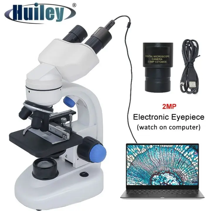 2000X Binocular Biological Microscope 2.0MP USB Camera Digital Microscope for Student Biological Experiment