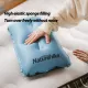NatureHike Automatic Inflatable Pillow Outdoor Travelmate Camping Pillow High Elastic Sponge Filling Portable Lightweight Comfortable Fabric with Storage Bag. 