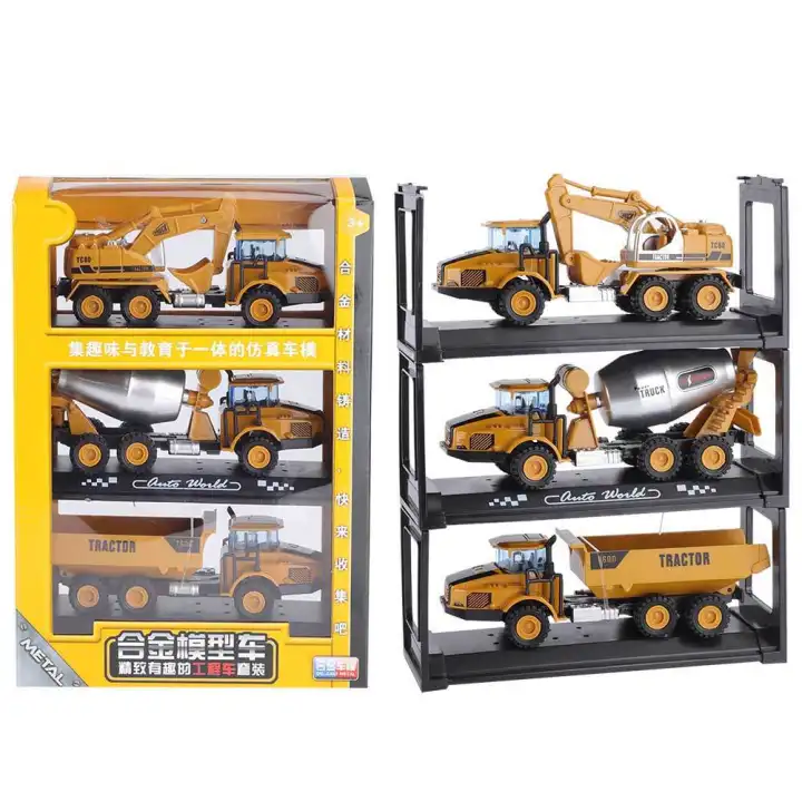 Roda Aloi Kejuruteraan Kereta Lori Model Penggali Kenderaan Mainan Kanak Kanak Set Kanak Kanak Hadiah Lazada