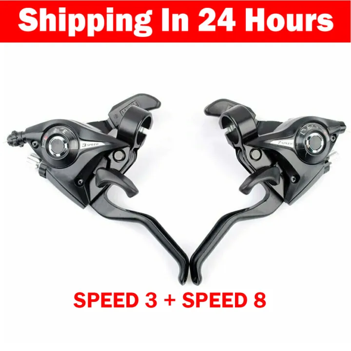 hot sale in stock 1pc pair st ef51 gear shifter brake lever 3 7 8 speed or set black v brake for shimano lazada