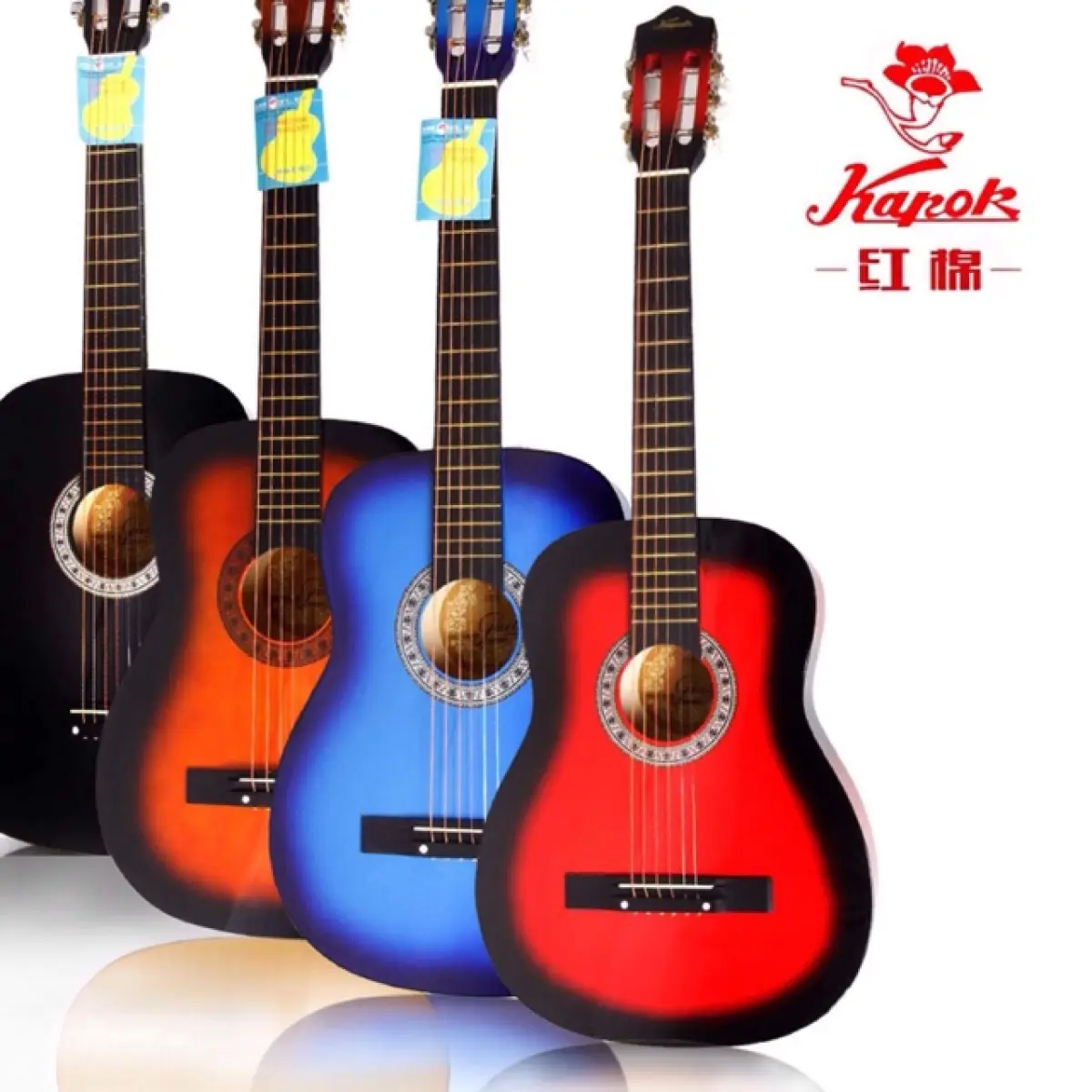 Guitar Acoustic Kapok Blue Lazada