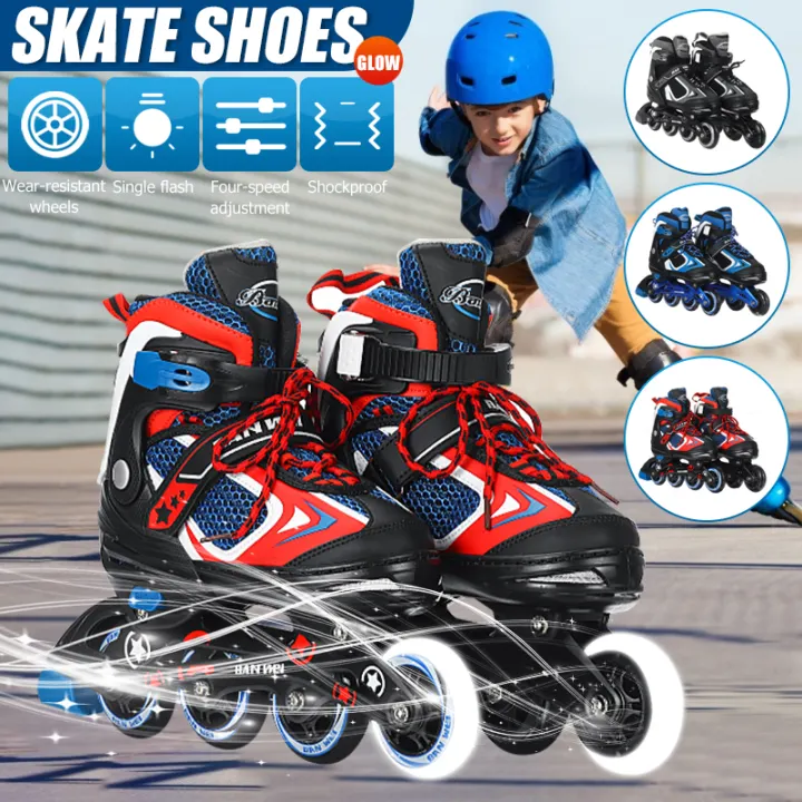 Adjustable Inline Roller Skates Blades Unisex Adult/Kid Breathable Flash Wheels