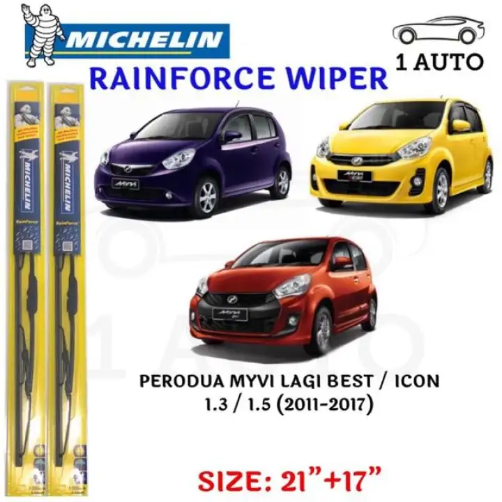 Michelin Rainforce Wiper For Perodua Myvi Lagi Best Icon 1 3 1 5 2011 2017 Lazada