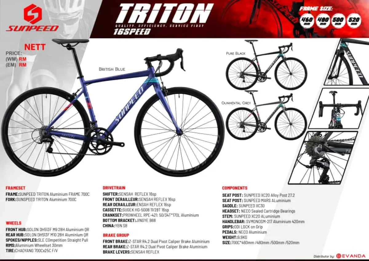 sunpeed triton frame