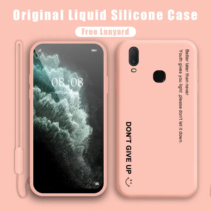 Hontinga For Vivo Y11 19 Handphone Case Soft Liquid Silicone Casing Full Cover Shockproof Personalized Slogan Protection Phone Case Lazada