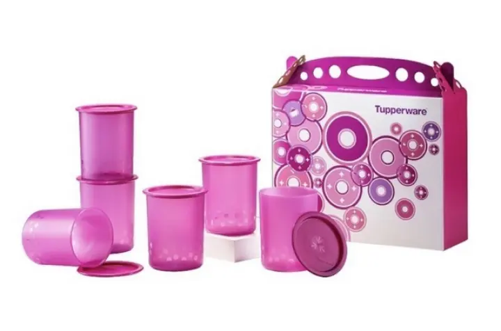 Tupperware Camellia One Touch Gift Set (6) 1.25L