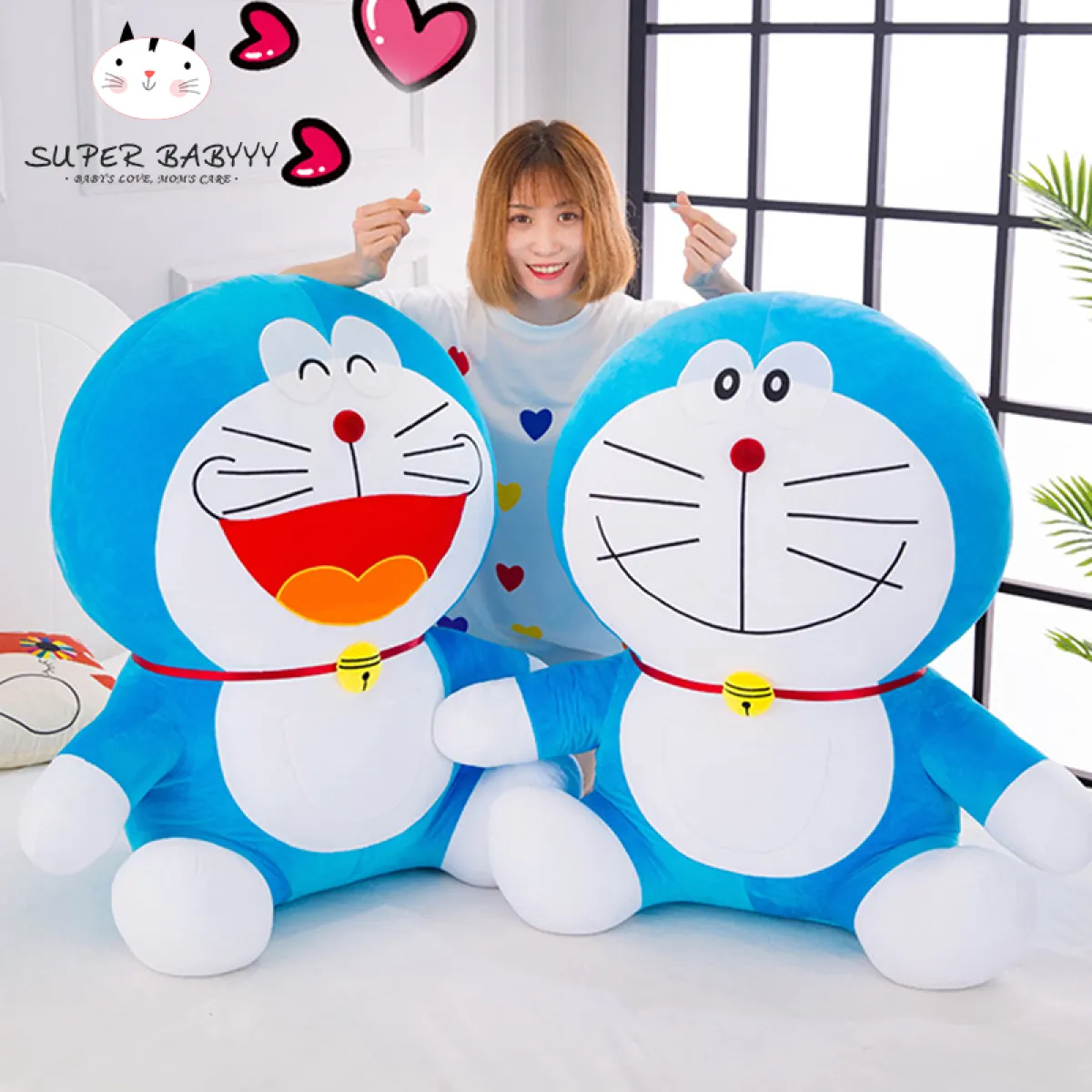 Hàng Sẵn Có Doraemon Búp Bê Thú Nhồi Bông Mềm Lớn Mèo Đeo Chuông Búp Bê  Phim Hoạt Hình Hoạt Hình Cho Quà Tặng Sinh Nhật Nữ