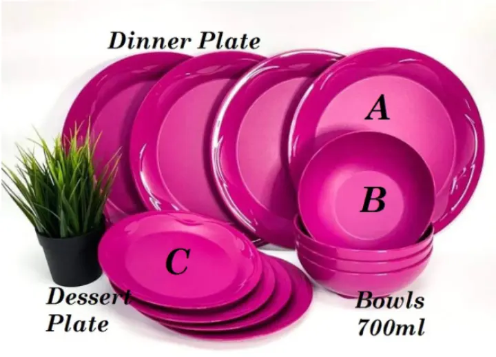 Tupperware: 12 pcs Camellia Collection Dining Serveware Set/Loose