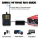 UHF Wireless Microphone Headset with Transmitter and Receiver, LED Digital Display Bodypack Transmitter Headset Mic-Matching headphones, lapel microphone, and rechargeable receiver with built-in 1/4 "teacher output, speech, interview, Vlog recording. 