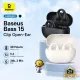Baseus Bass 15 Clip Open-Ear TWS Earbuds Earphone Clip-Ons Sports Headphones Ultra Lightweight Long Battery Low Latency with 3dB 2-mic ENC. 