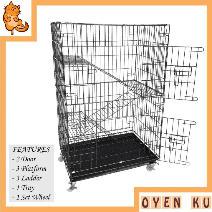 SANGKAR MURAH)Sangkar Kucing 3 Tingkat / 3 Level Cat Cage (Anak 