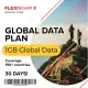 FLEXIROAM Global 1GB 30 Days Travel SIM Card Mobile Data Roaming [Micro / Nano / Standard SIM]. 
