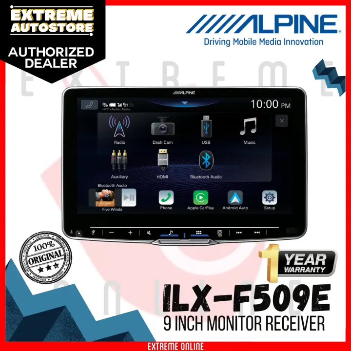ALPINE ILX-F509E Alpine Halo9 Digital Multimedia Receiver with 9-inch HD Display and Hi-Res Audio Playback