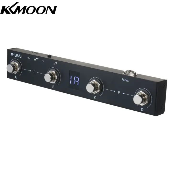 KKmoon M-VAVE Chocolate BT Wireless MIDI Controller Rechargeable 4 Buttons Portable MIDI Foot Controller Pedal APP Control