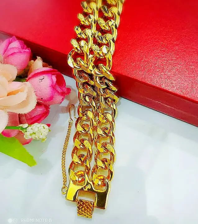 An Original Emas Korea Gelang Tangan Bangle Besar Pattern Bunga Pasir Sinar T150 Double 2 In 1 2 Helai Joined Lazada