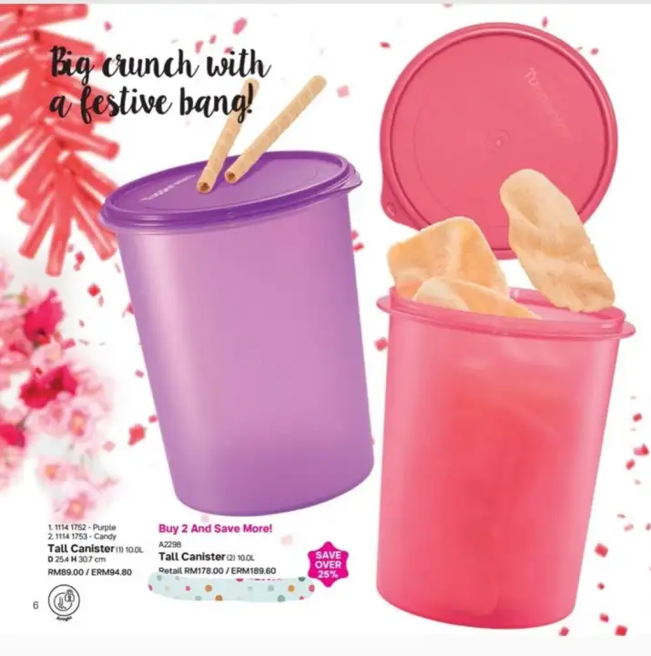 Tupperware Tall Canister 10L (1pc)