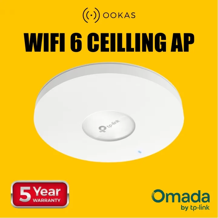 TP-Link Omada Access Point WiFi 6 EAP610 / EAP620 HD / EAP650 | AX1800 AX3000 | PoE | Mesh | Ceiling Mount