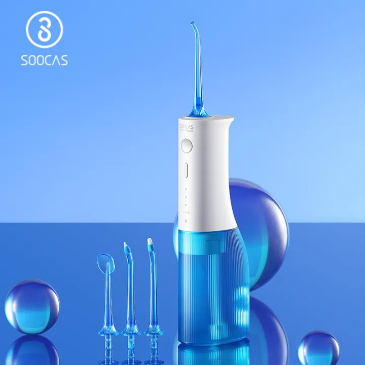 SOOCAS W3 Pro For xiaomi mijia Water Flosser Teeth 4 Type Nozzle Cleaner Oral Irrigator Type-c Rechargeable Cleaner 7-modes Water Tank Removeable | Lazada Singapore