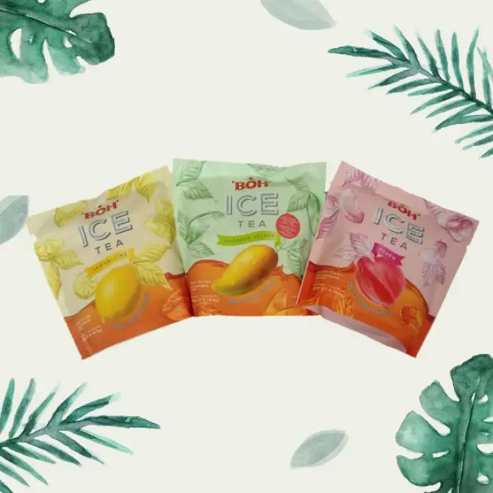 Boh Ice Tea Less Sugar Instant Tea Mix Teh Campuran Segera Peach Lemon Lime Orchard Splash Lazada