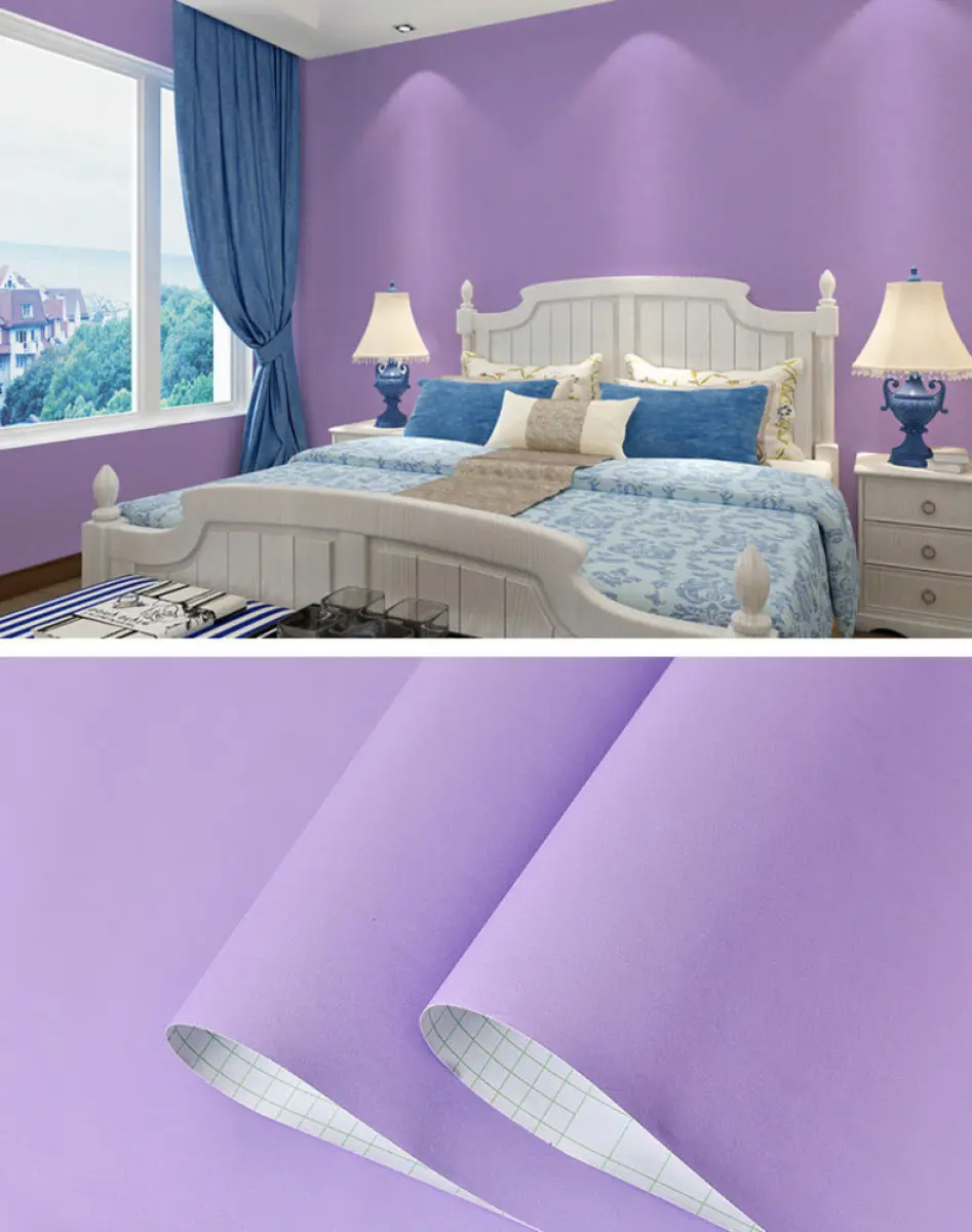 RYA 3Dwallpaper Mewah Warna Pepejal Seni Pelekat Reka Bentuk Moden