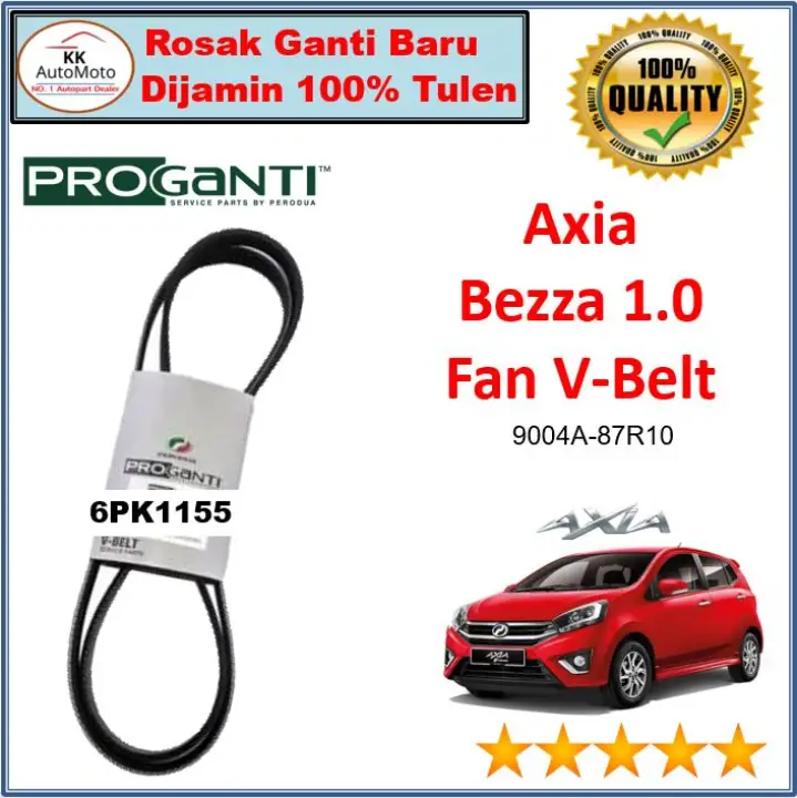 Proganti Genuine Perodua Axia Bezza 1 0 V Belt Fan Belt 6pk1155 9004a 87r01 Lazada