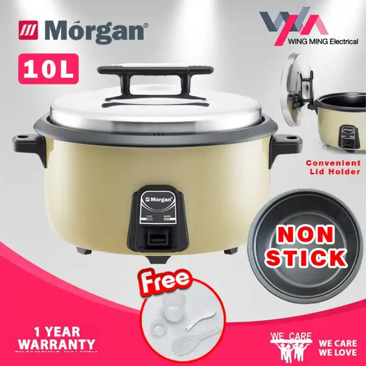 Morgan 10l Commercial Rice Cooker Non Stick Coating 50 Person Mcr Vast 10 Lazada