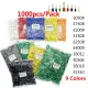 1000pcs/Pack E0508 E7508 E1008 E1508 E2508 Insulated Ferrules Terminal Block Cord End Wire Connector Electrical Crimp Terminator. 