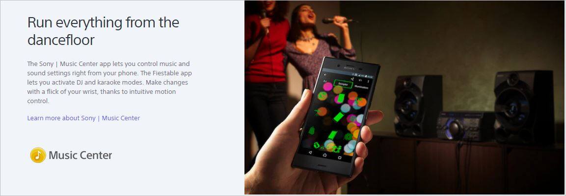 sony music center settings sony music center settings