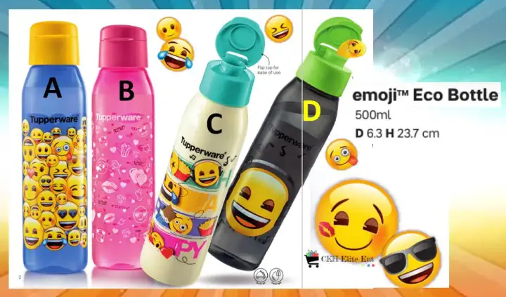Tupperware Emoji Eco Bottle 500ml (1 pieces)